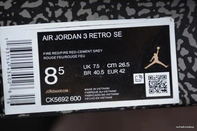 3 CK5692-600 Jordan Red Air Cement 0512